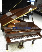 1. Schiller Leipzig Baby Grand Piano - 5' Walnut Polish - 88 Keys